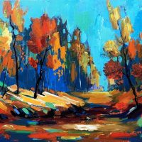 Hovhannes Avetisyan "Fall Sun" 50x60 cm oil/canvas